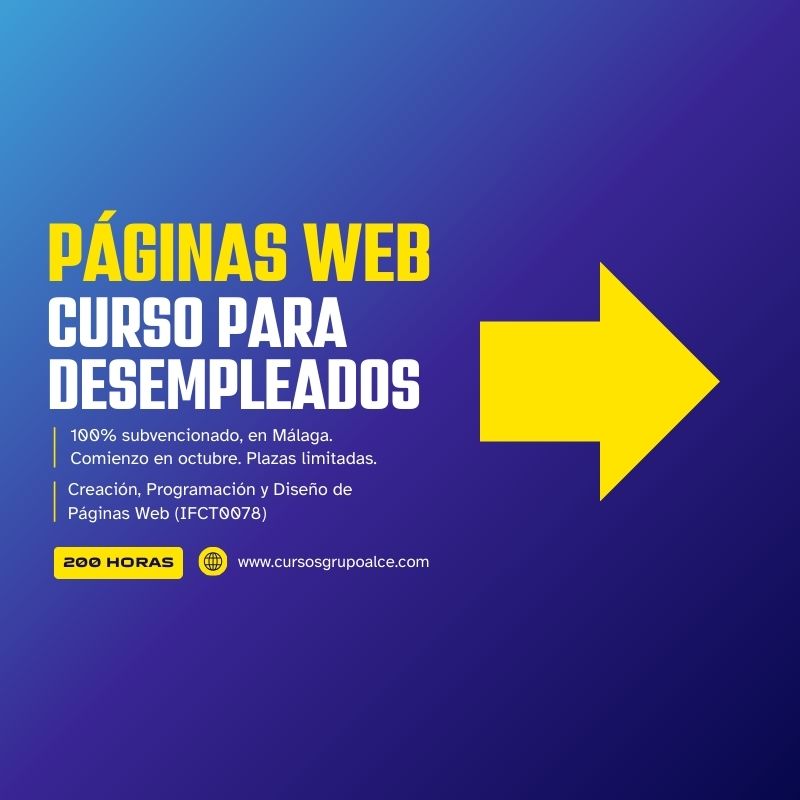 CURSO DISEÑO WEB PARA DESEMPLEADOS GRUPO ALCE